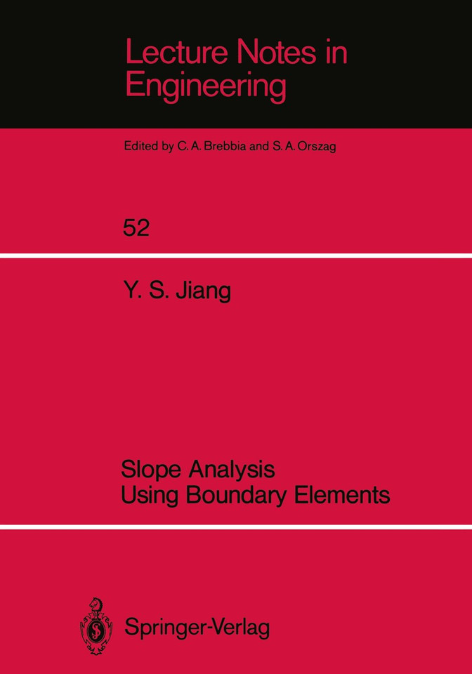 Slope Analysis Using Boundary Elements (Lecture Notes in Engineering #52) book cover by Yansheng Jiang