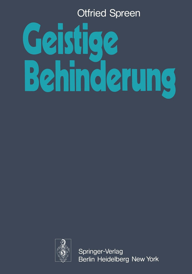 Geistige Behinderung book cover by O. Spreen