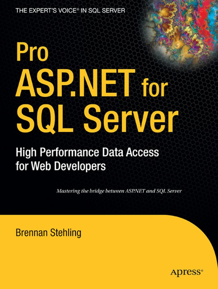 Pro ASP.NET for SQL Server: High Performance Data Access for Web Developers book cover by Brennan Stehling