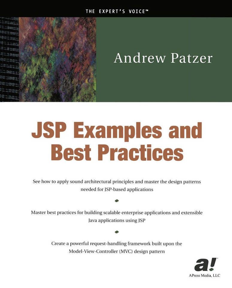 JSP Examples and Best Practices book cover by Andrew Patzer