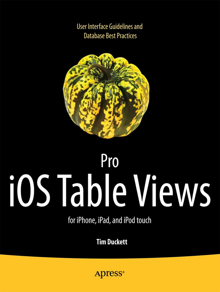 Pro iOS Table Views: for iPhone, iPad, and iPod touch book cover by Tim Duckett