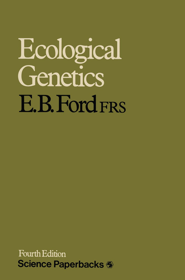 Ecological Genetics book cover by E. B. Ford