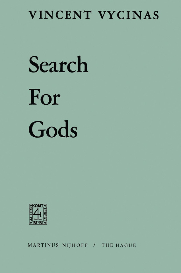 Search for Gods book cover by V. Vycinas