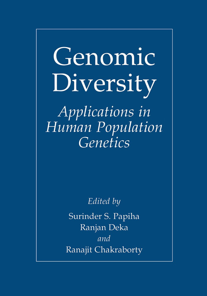 Genomic Diversity: Applications in Human Population Genetics book cover by 
