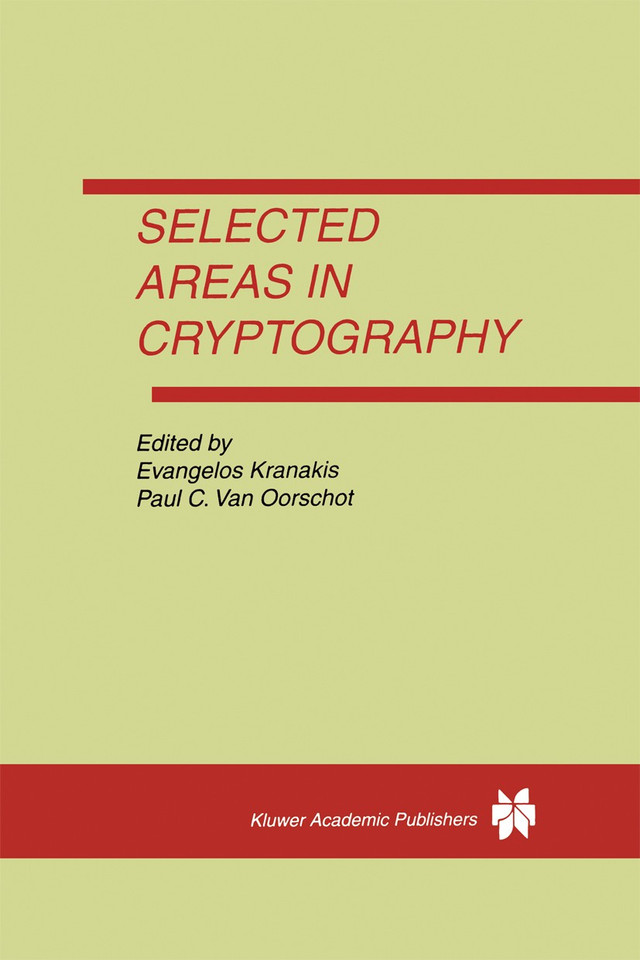 Selected Areas in Cryptography book cover by 