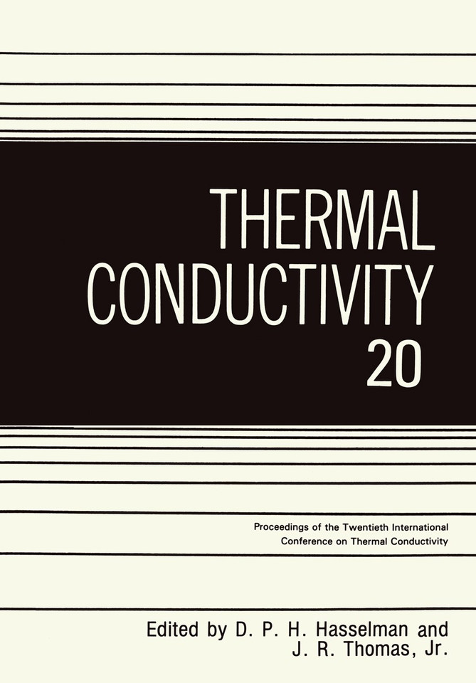 Thermal Conductivity 20 book cover by J.R., Jr. Thomas, D.P.H. Hasselman