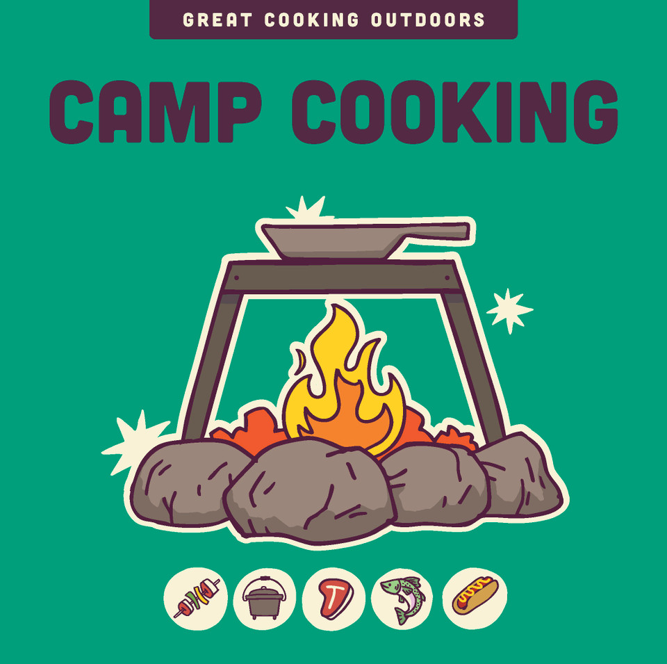 Camp Cooking (The Great Cooking Outdoors series) book cover by Editors of the Harvard Common Press