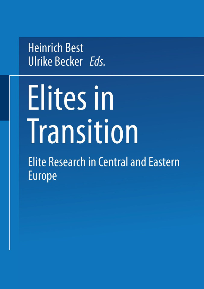 Elites in Transition: Elite Research in Central and Eastern Europe book cover by 