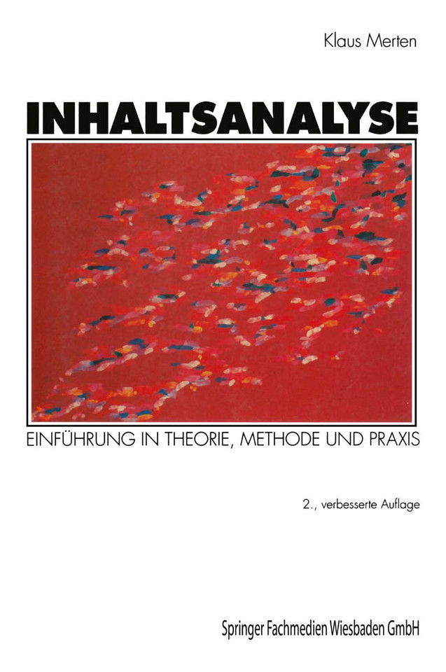 Inhaltsanalyse: Einführung in Theorie, Methode und Praxis book cover by Klaus Merten