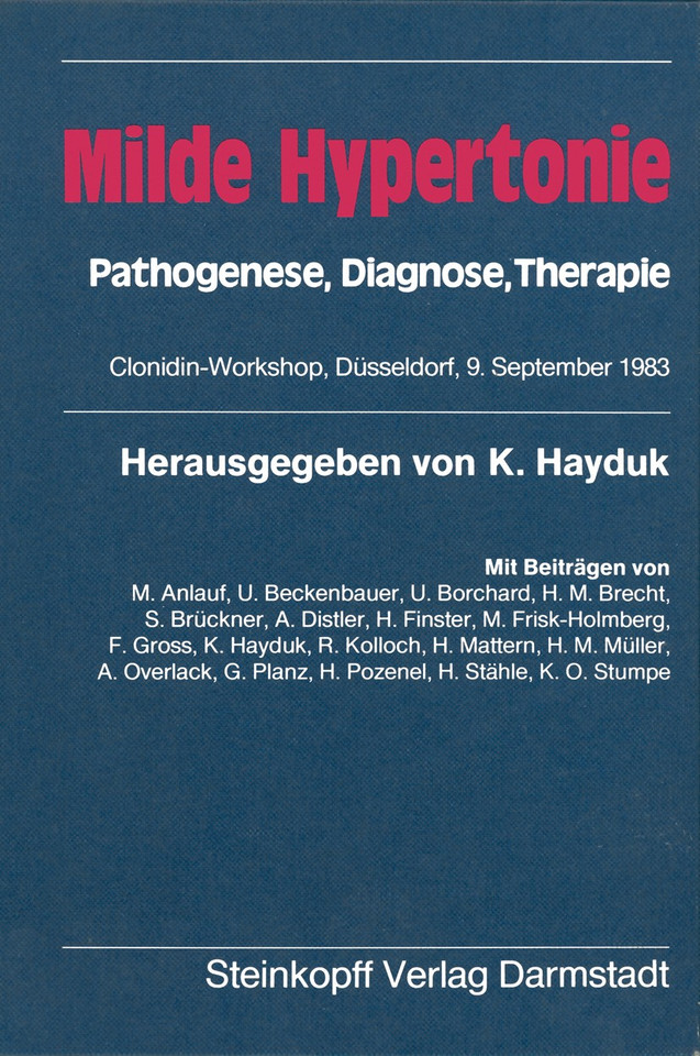 Milde Hypertonie: Pathogenese, Diagnose, Therapie book cover by 