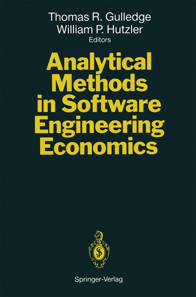 Analytical Methods in Software Engineering Economics book cover by 