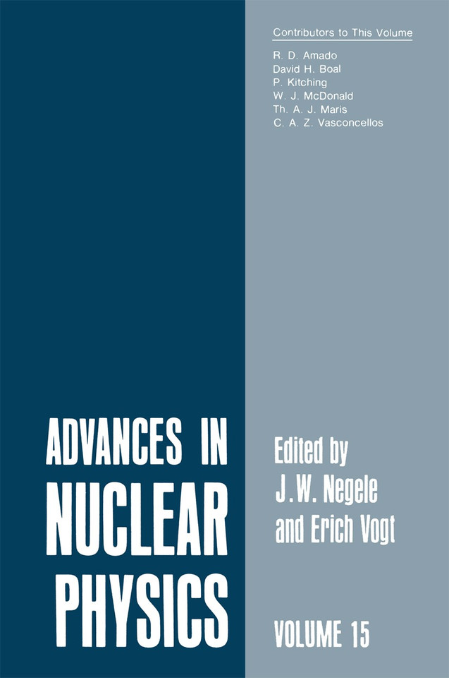 Advances in Nuclear Physics: Volume 15 (Advances in Nuclear Physics) book cover by 