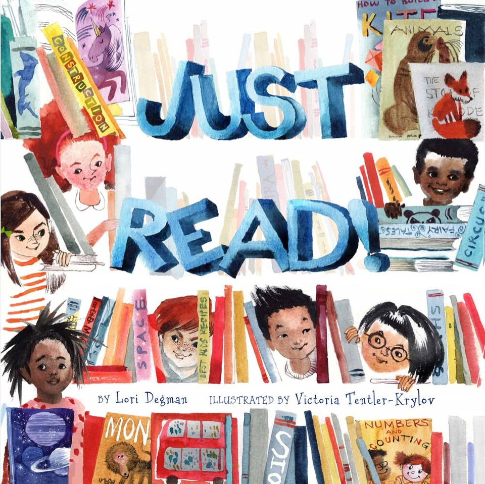 Just Read! book cover by Lori Degman