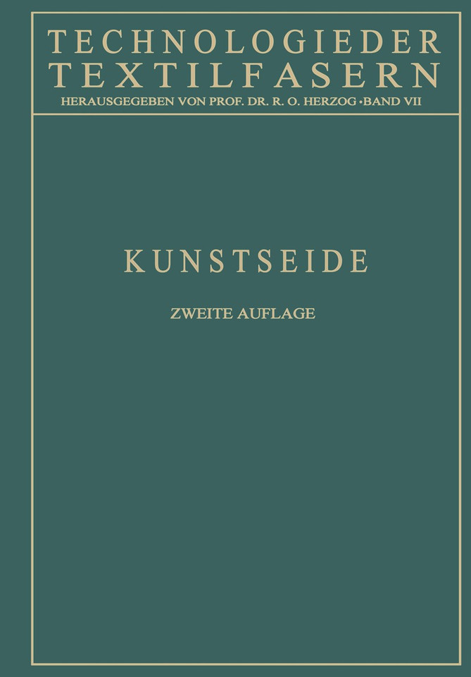 Kunstseide (Technologie der Textilfasern #7) book cover by E. Albrecht Anke