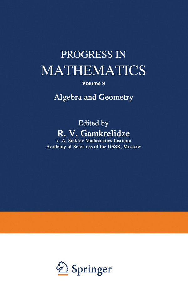 Progress in Mathematics: Algebra and Geometry (Progress in Mathematics #9) book cover by R. V. Gamkrelidze