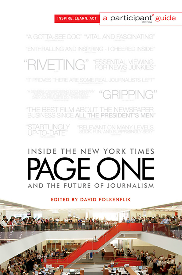Page One: Inside The New York Times and the Future of Journalism book cover by David Folkenflik, Participant