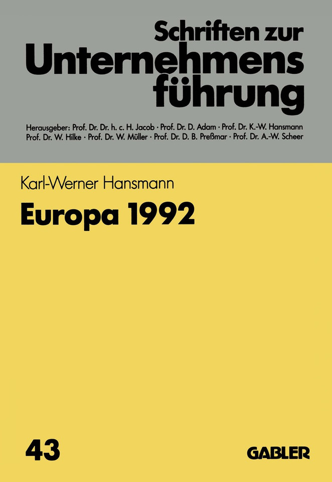 Europa 1992 book cover by 
