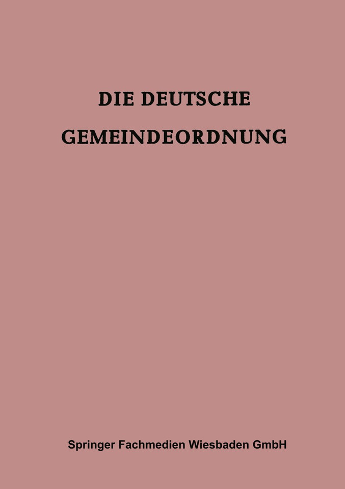 Die Deutsche Gemeindeordnung: Für das Britische Kontrollgebiet book cover by Walter Odenbreit