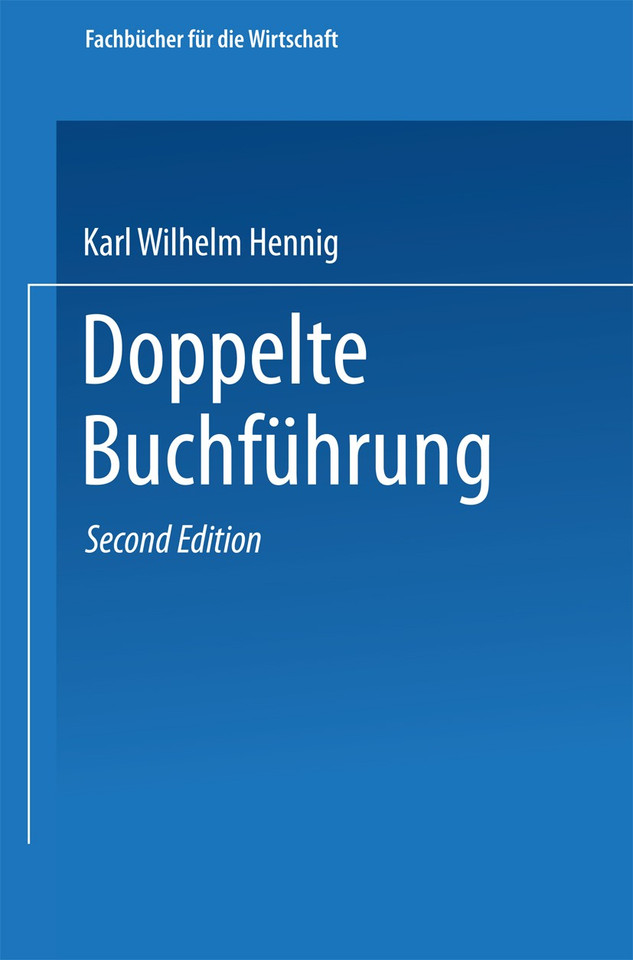 Doppelte Buchführung (Fachbücher für die Wirtschaft) book cover by Karl Wilhelm Hennig