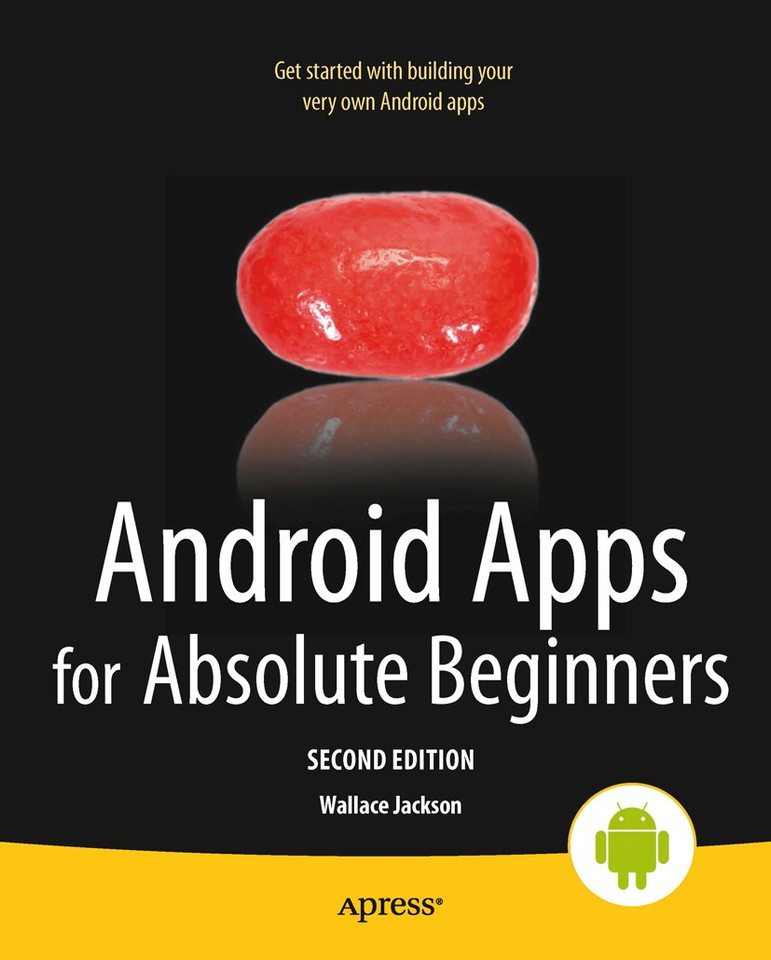 Android Apps for Absolute Beginners book cover by Wallace Jackson