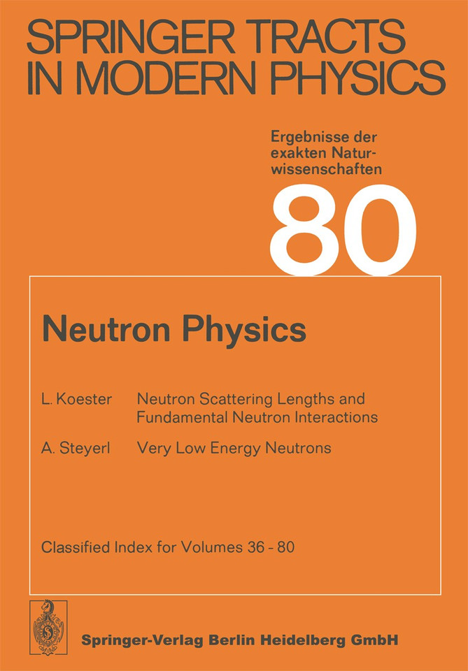 Neutron Physics (Springer Tracts in Modern Physics #80) book cover by 