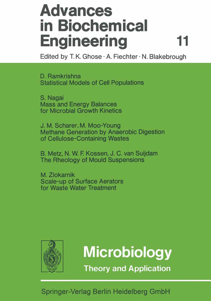 Advances in Biochemical Engineering (Advances in Biochemical Engineering/Biotechnology #11) book cover by T. K. Ghose, A. Fiechter, N. Blakebrough