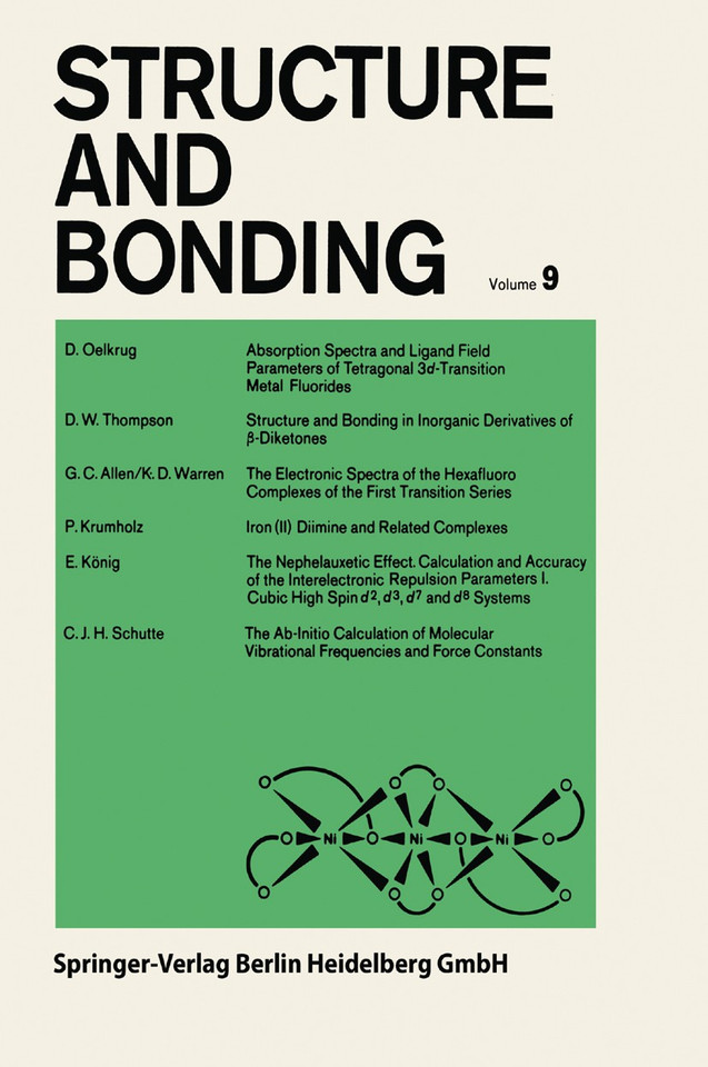 Structure and Bonding (Structure and Bonding #9) book cover by P. Hemmerich, C. K. Jørgensen, J. B. Neilands, Ronald S. Nyholm, D. Reinen, R. J. P. Williams