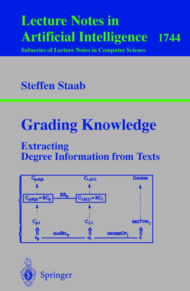 Grading Knowledge: Extracting Degree Information from Texts (Lecture Notes in Computer Science #1744) book cover by Steffen Staab