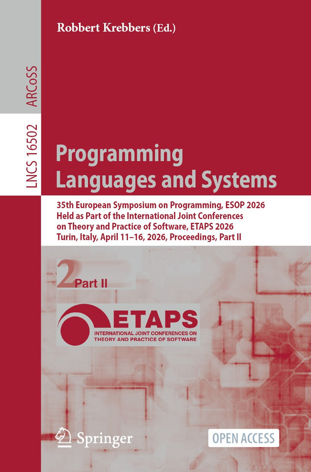 Programming Languages and Systems (Lecture Notes in Computer Science #16502) book cover by 