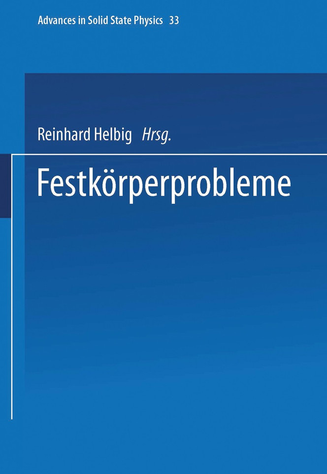 Festkörperprobleme (Advances in Solid State Physics #33) book cover by 