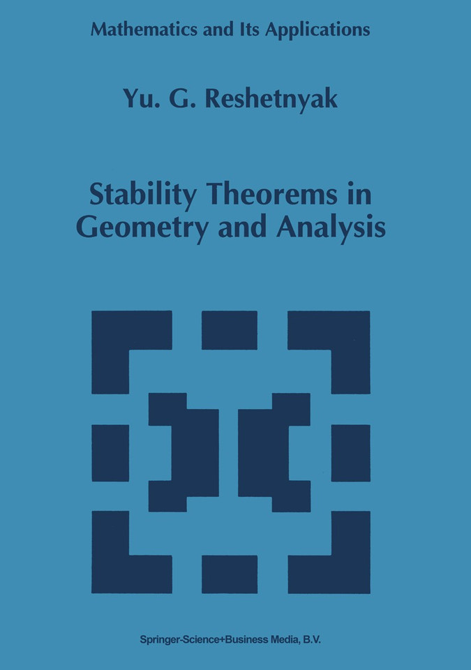 Stability Theorems in Geometry and Analysis (Mathematics and Its Applications #304) book cover by Yu.G. Reshetnyak