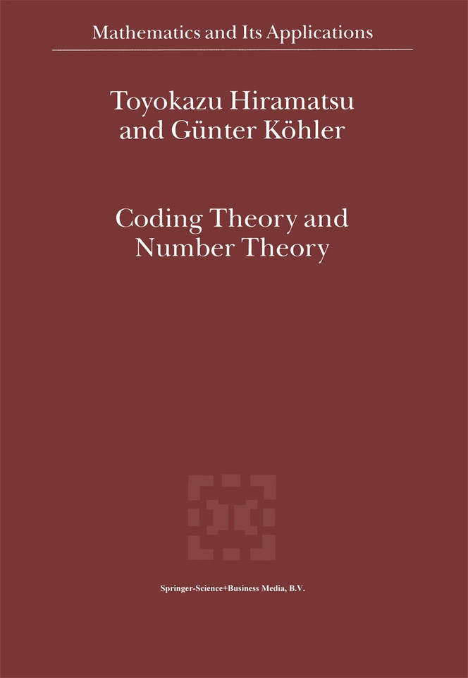 Coding Theory and Number Theory (Mathematics and Its Applications #554-A) book cover by T. Hiramatsu, Günter Köhler