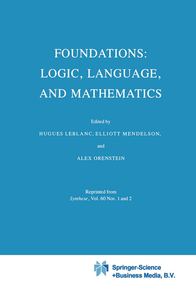 Foundations: Logic, Language, and Mathematics book cover by 