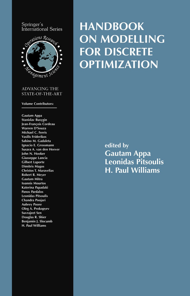 Handbook on Modelling for Discrete Optimization (International Series in Operations Research & Management Science #88) book cover by 