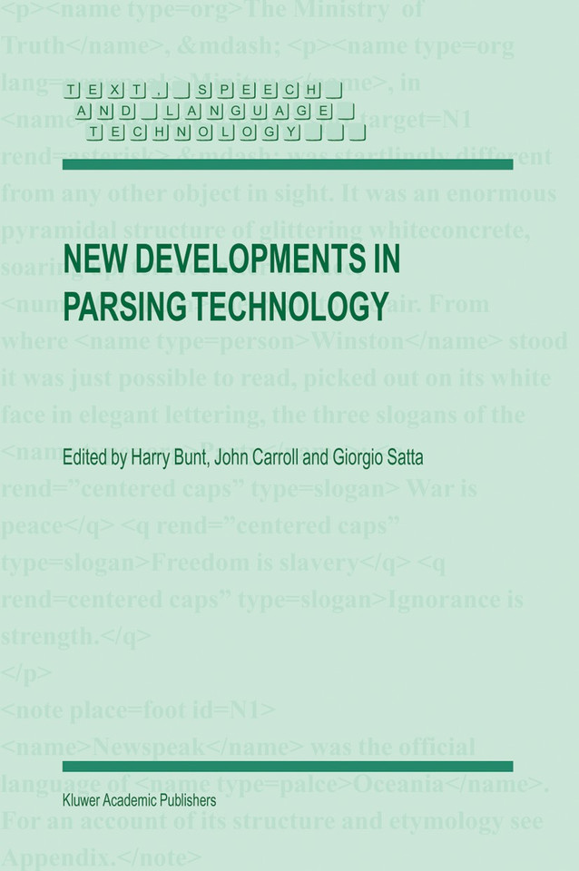 New Developments in Parsing Technology (Text, Speech and Language Technology #23) book cover by 