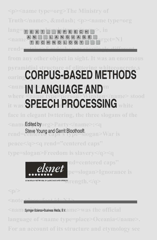 Corpus-Based Methods in Language and Speech Processing (Text, Speech and Language Technology #2) book cover by 