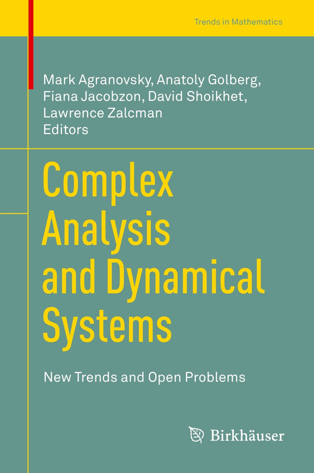 Complex Analysis and Dynamical Systems: New Trends and Open Problems (Trends in Mathematics) book cover by 