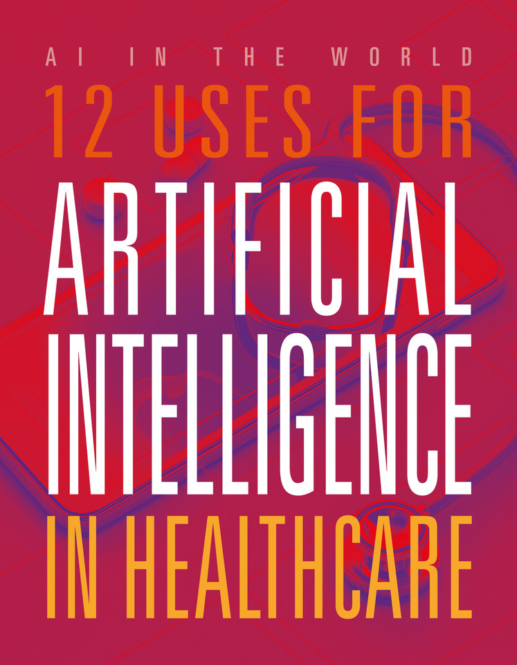 12 Uses for Artificial Intelligence in Healthcare (AI in the World) book cover by Mari Bolte