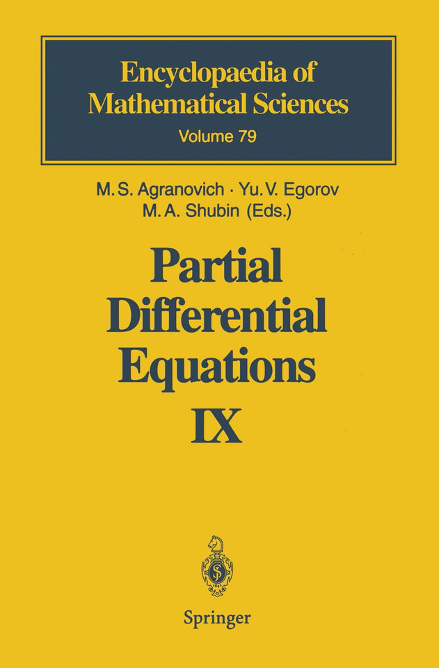 Partial Differential Equations IX: Elliptic Boundary Value Problems (Encyclopaedia of Mathematical Sciences #79) book cover by 