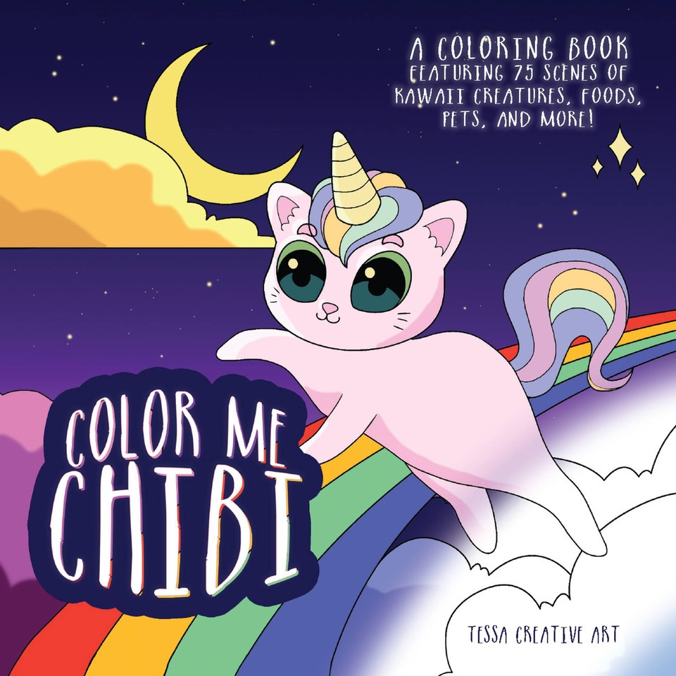 Color Me Chibi: A Coloring Book Featuring 75 Scenes of Kawaii Creatures, Food, Pets, and More book cover by 