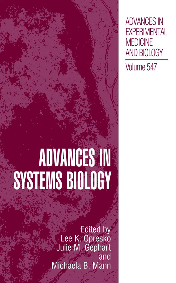 Advances in Systems Biology (Advances in Experimental Medicine and Biology #547) book cover by 