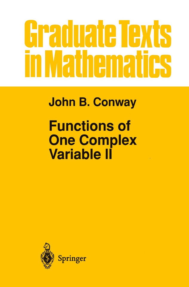 Functions of One Complex Variable II (Graduate Texts in Mathematics #159) book cover by John B. Conway