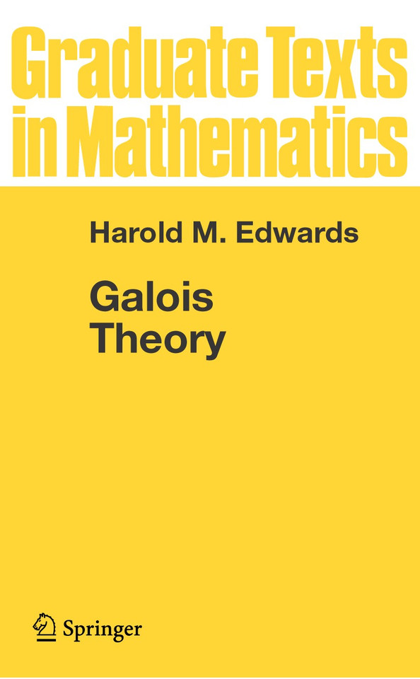 Galois Theory (Graduate Texts in Mathematics #101) book cover by Harold M. Edwards
