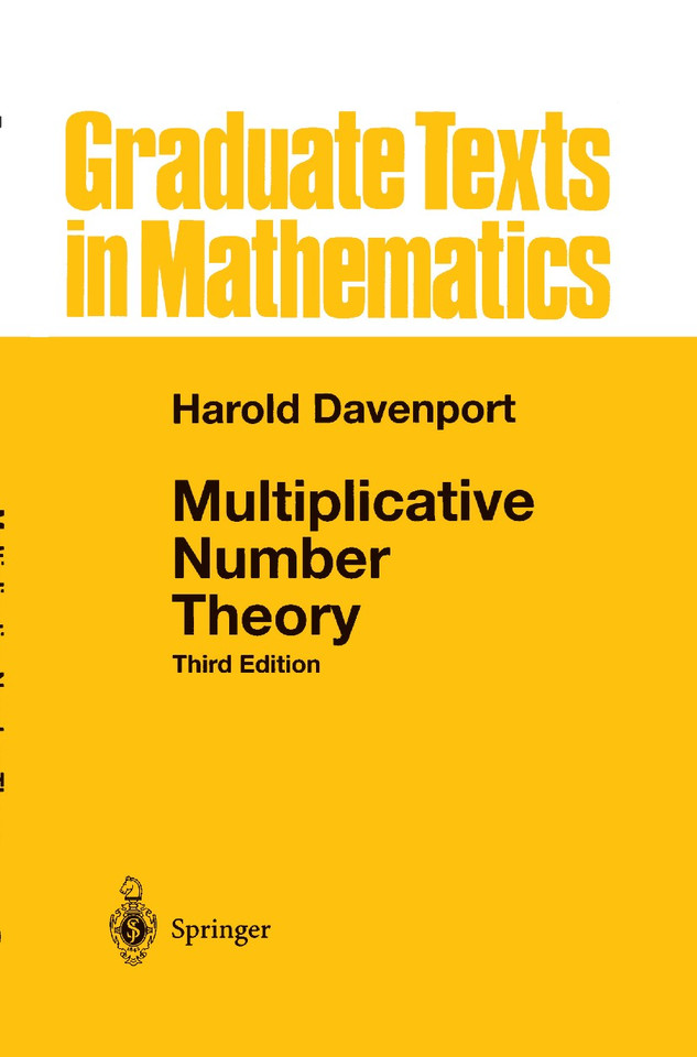 Multiplicative Number Theory (Graduate Texts in Mathematics #74) book cover by Harold Davenport