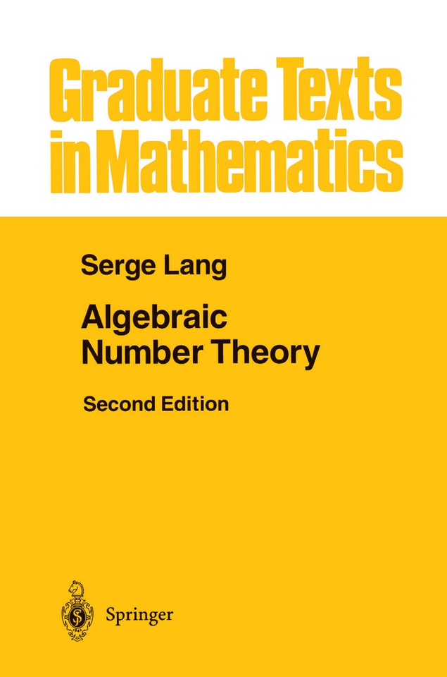 Algebraic Number Theory (Graduate Texts in Mathematics #110) book cover by Serge Lang