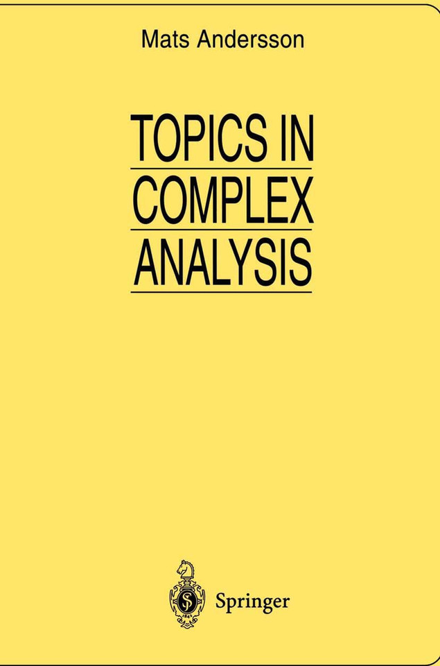 Topics in Complex Analysis (Universitext) book cover by Mats Andersson
