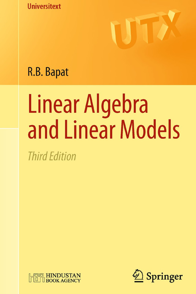 Linear Algebra and Linear Models (Universitext) book cover by Ravindra B. Bapat