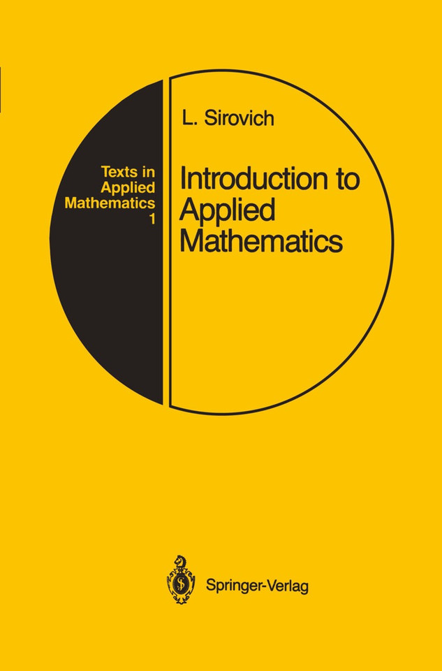 Introduction to Applied Mathematics (Texts in Applied Mathematics #1) book cover by Lawrence Sirovich