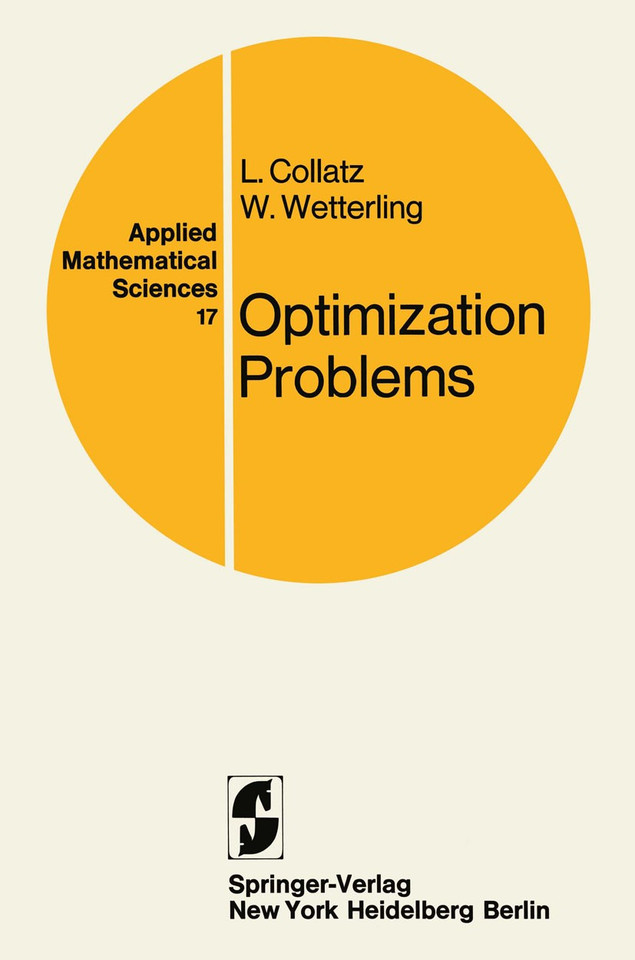 Optimization Problems (Applied Mathematical Sciences #17) book cover by L. Collatz, W. Wetterling