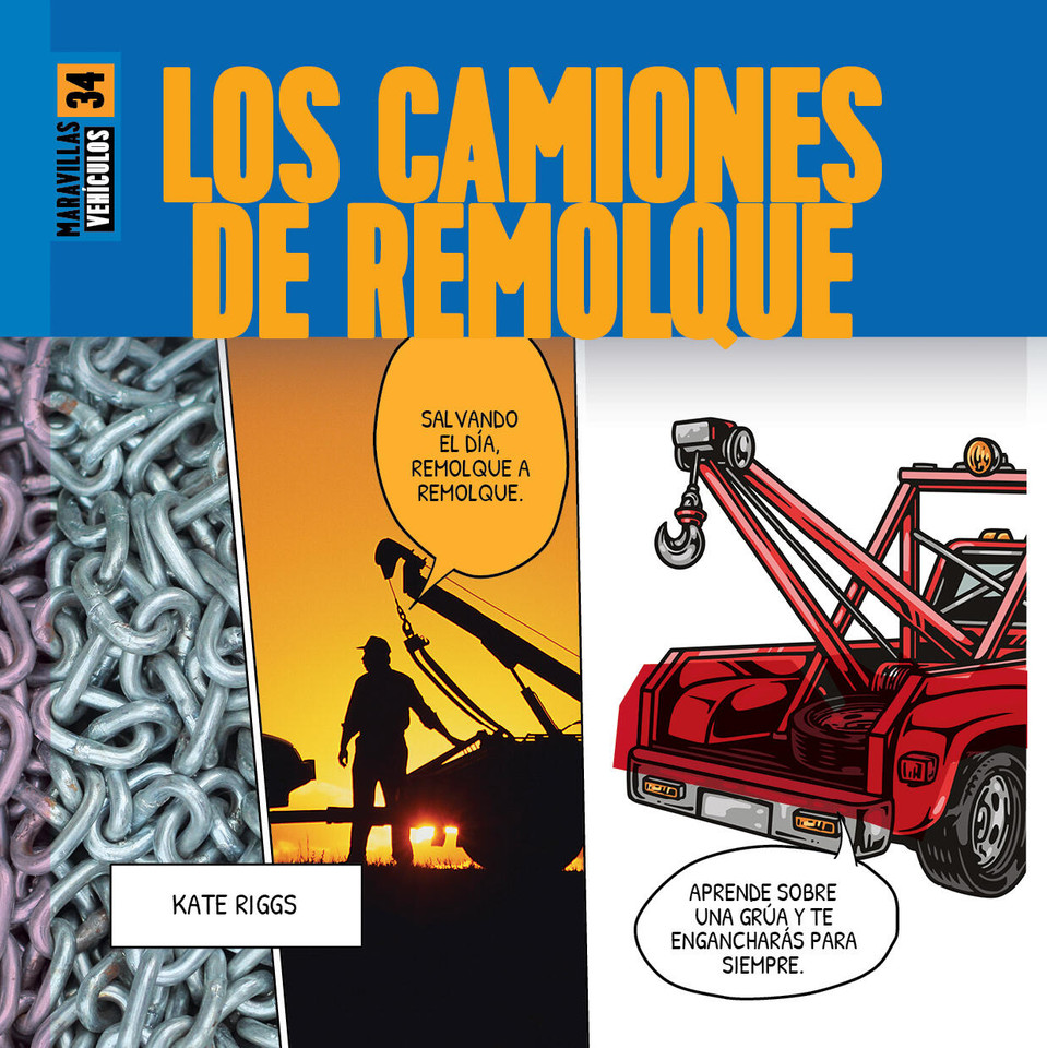 Los camiones de remolque book cover by Kate Riggs